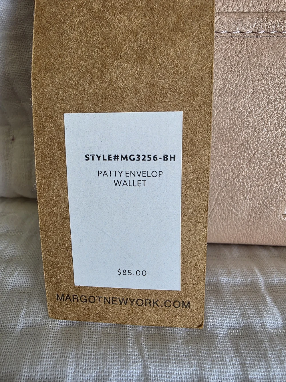 margot Genuine Leather Wristlet Wallet - Nude Pink